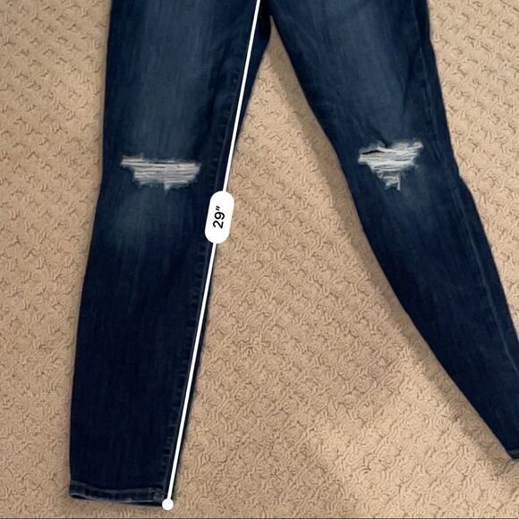 Joe’s High Rise Distressed Skinny Ankle Faith Denim Jeans Sz 30 - Picture 10 of 11